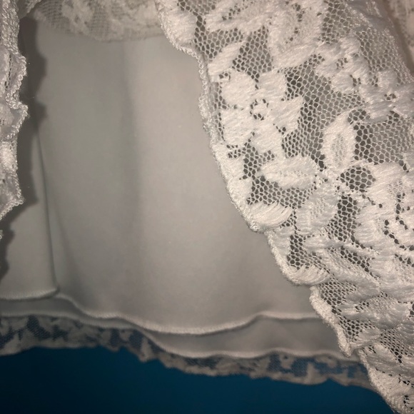 Christopher & Banks White Floral Lace Blouse - Picture 5 of 8